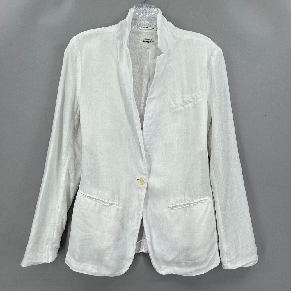 Hartford Alternative Classics Jacket Blazer Size 1 US‎ 2-4 Linen White Unlined
